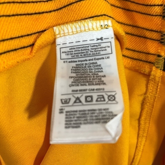 adidas juventus yellow long sleeve warm up jersey mock neck climacool - Picture 8 of 9